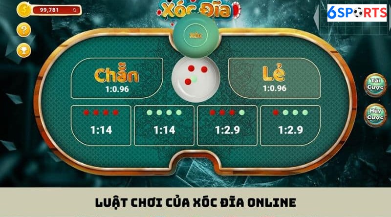 Luật chơi xóc đĩa online